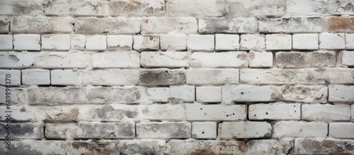 White exterior brick wall close up with vignette