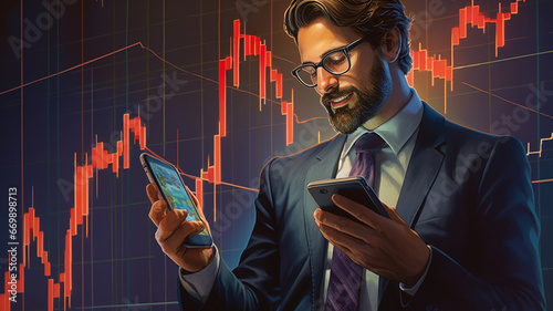 businessman using digital tablet