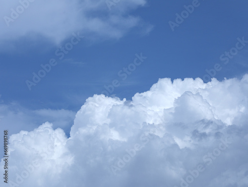 Blue sky and white clouds in summer