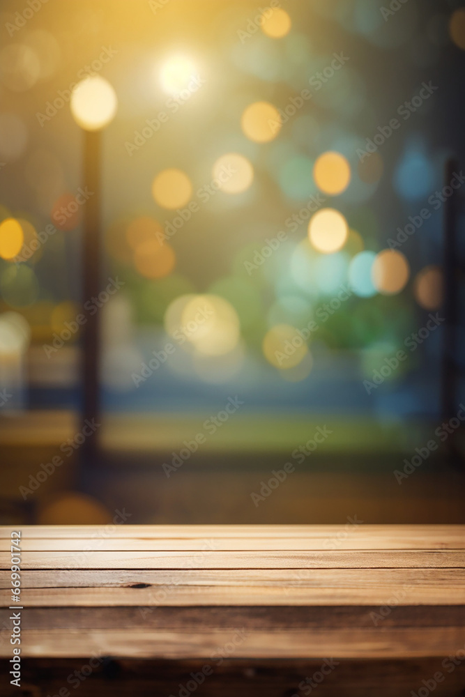 empty table blured light background empty table blured light background