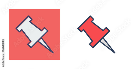 Push Pin Vector Icon