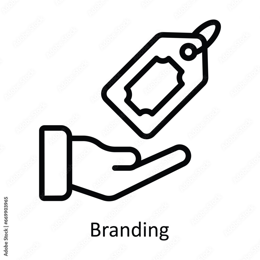 Branding vector outline Design illustration. Symbol on White background EPS 10 File Branding vector outline Design illustration. Symbol on White background EPS 10 File