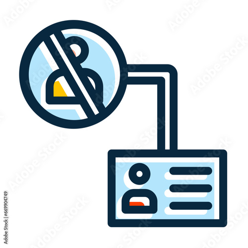 DeIdentification Vector Thick Line Filled Colors Icon Design Vector Thick Line Filled Colors Icon Design