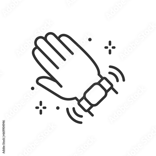 Insect wristband, linear icon. Line with editable stroke