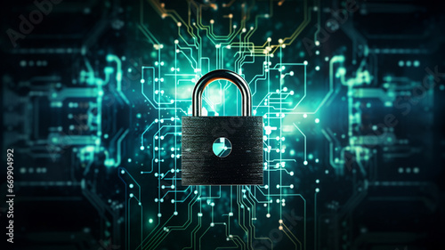 cyber security protection concept.