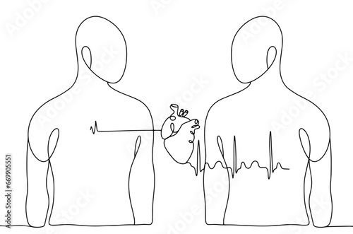 Heart. Transplantation. Transfer. Organ. One line