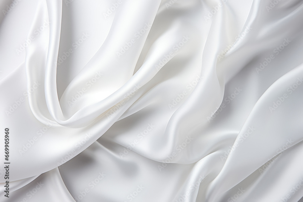 white soft silk fabric background