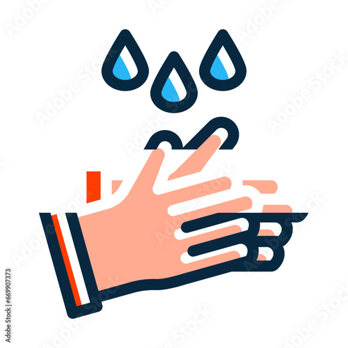 Covid Restrictions Vector Thick Line Filled Colors Icon Design Vector Thick Line Filled Colors Icon Design