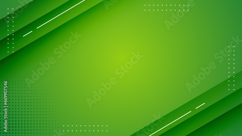 Abstract green  background. Vector backdrop with diagonal lines and dots for business presentation
