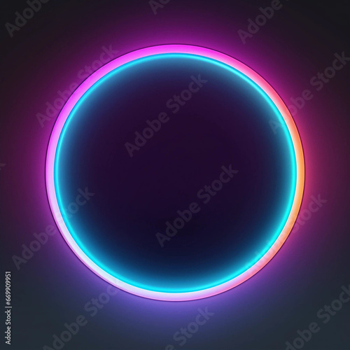 Soft Colorful Neon Ring Backdrop