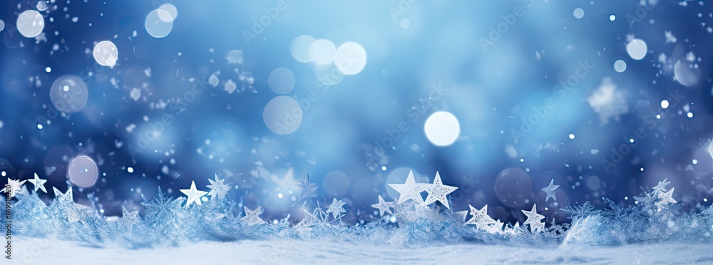 blue christmas snowy background
