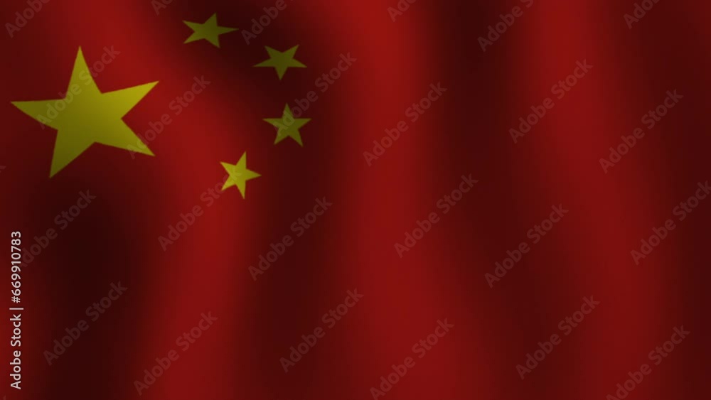 China Waving Flag, China Flag, Chinese Flag Waving Animation China Waving Flag, China Flag, Chinese Flag Waving Animation