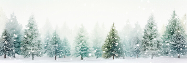 Green winter banner