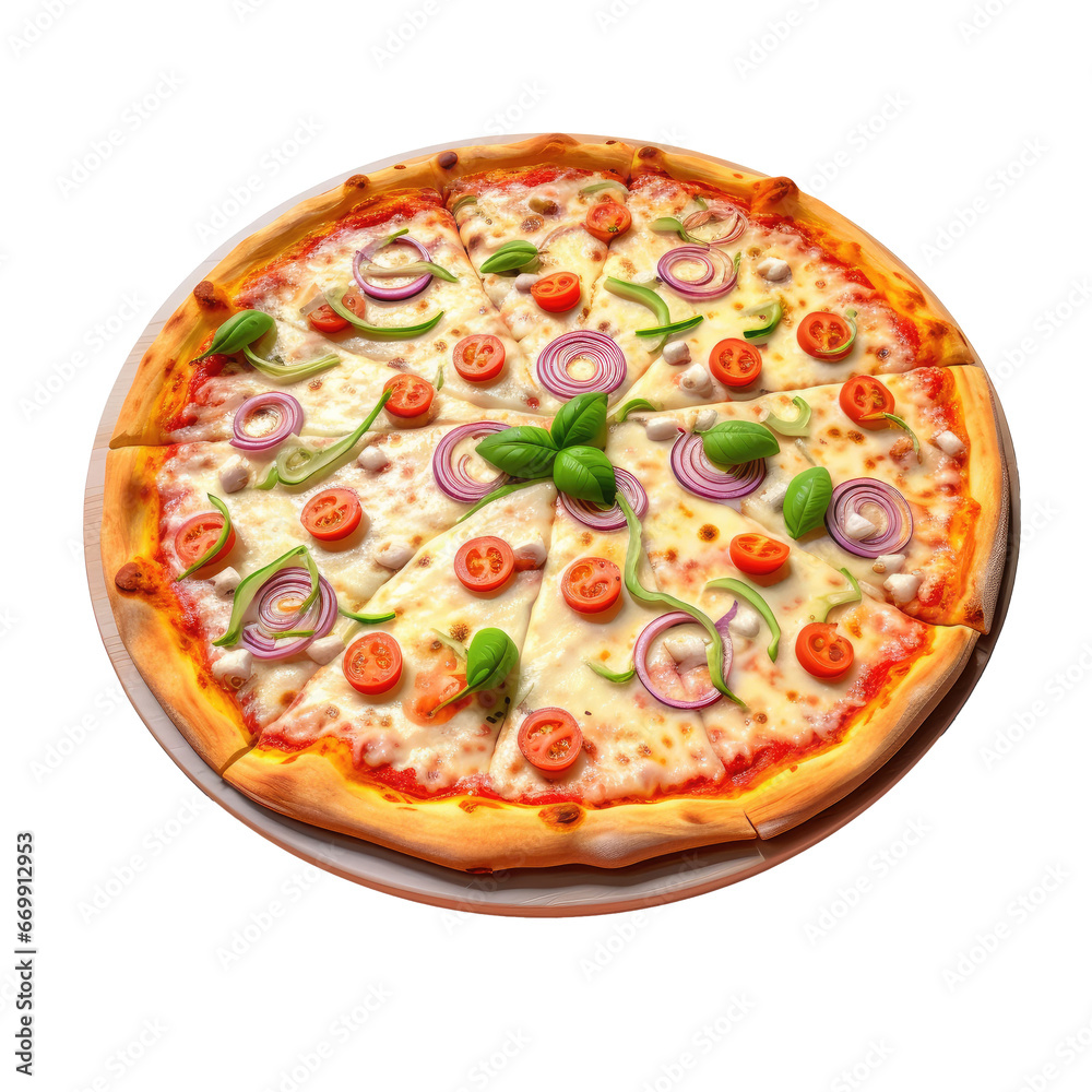 national food element. realistic pizza clipart.