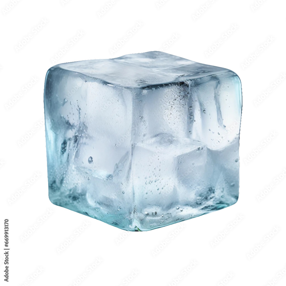 Obraz premium ice cubes isolated on transparent background