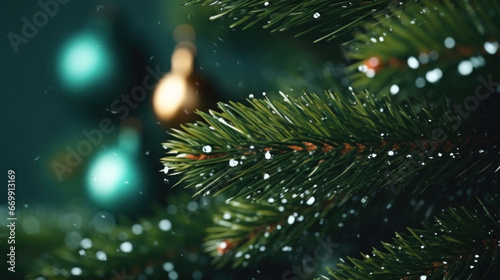 Close up Christmas tree background