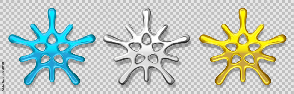 Vector christmas set of beautiful snowflake on transparent background. 3d style design of abstract different color snowflake. Decorative winter object Vector christmas set of beautiful snowflake on transparent background. 3d style design of abstract different color snowflake. Decorative winter object