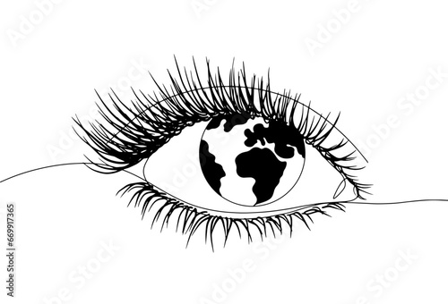 Eye. World. One line