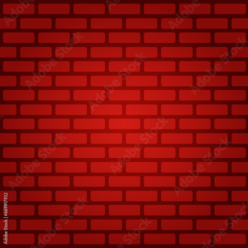 Red brick wall texture, background illustration