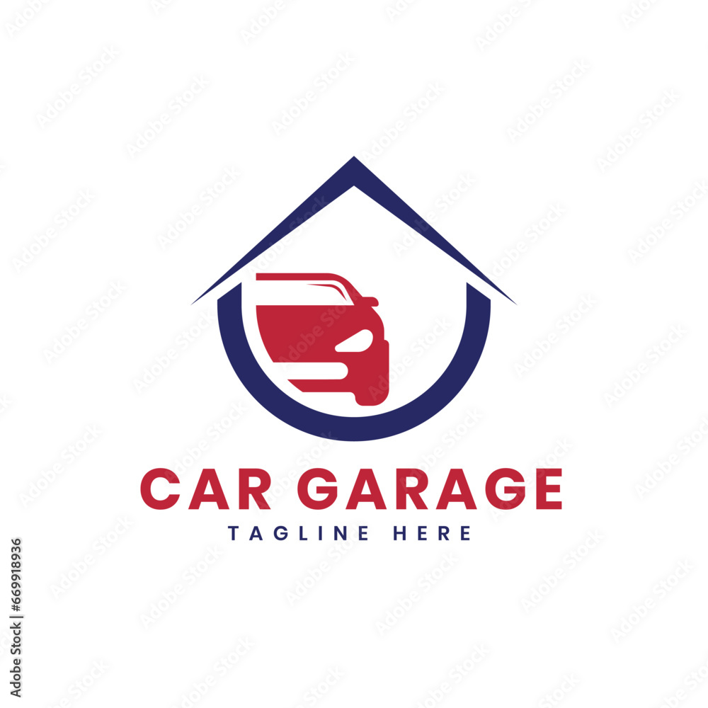 Car garage logo design concept free vector Car garage logo design concept free vector