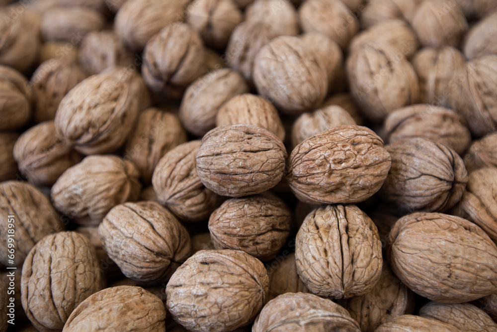 many walnuts close-up many walnuts close-up