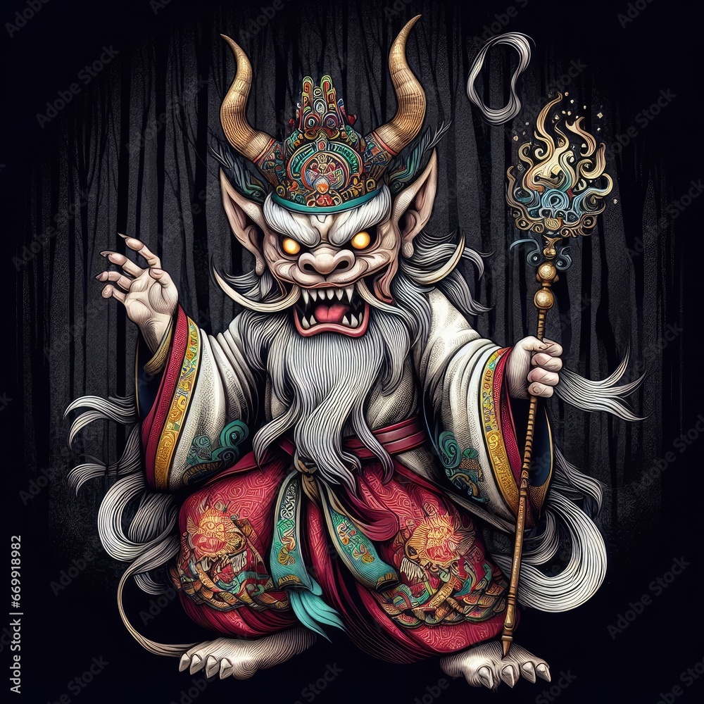 Mythology illustration background greek mythology japanese mythology