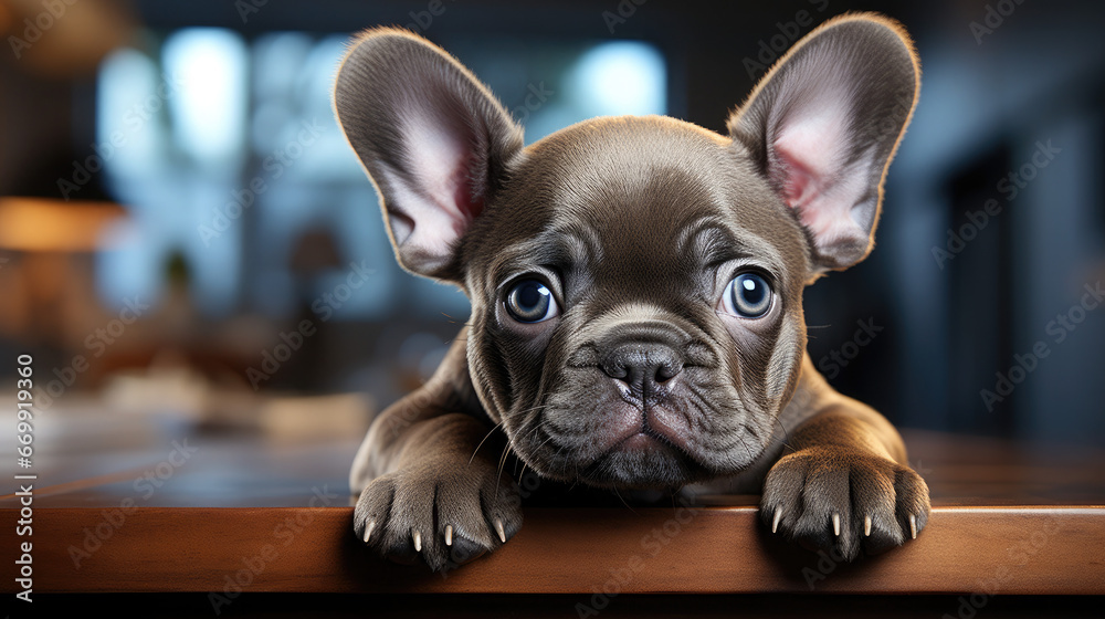 Embrace Euphoria: The French Bulldog Puppy Awaits on Your Screen - Generative AI