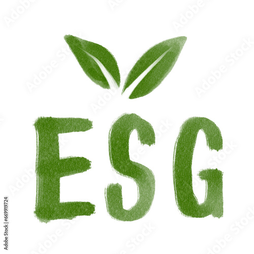 ESG concept for business and organization, environment, society, governance and sustainable development concept with Venn diagram, drawing, vector illustration
