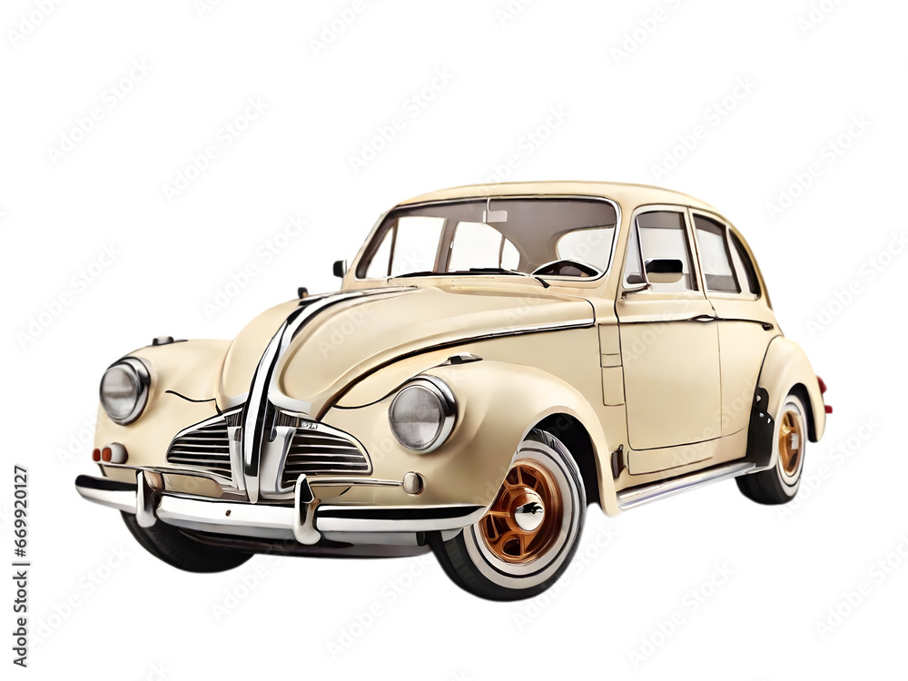  Unique Vintage Car on Isolated Background - Classic Antique Automobile with Nostalgic Charm