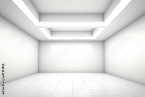 Wallpaper Mural Abstract futuristic architecture background, Minimal technology white backdrop Torontodigital.ca