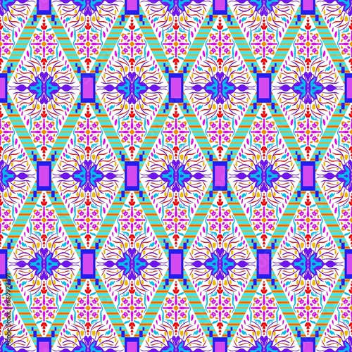 seamless pattern Geometric ethnic diagonal lines seamless pattern background texture pattern clothing wrapping batik Ikat native fabric free hand 
