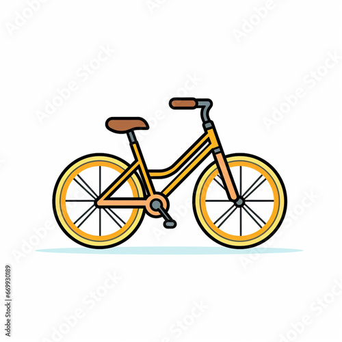 Bicycle icon. Flat icon. Generative AI