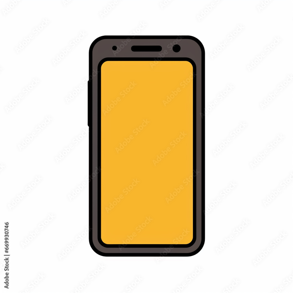 Smartphone icon. Flat icon. Generative AI Smartphone icon. Flat icon. Generative AI