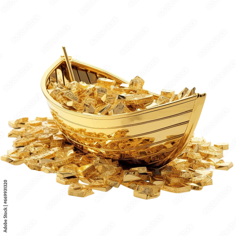 Fototapeta premium gold, wealth, boat