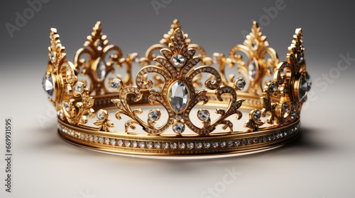 golden crown isolated on a white background