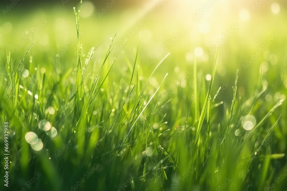 Obraz premium natural and herbal green grassland for lawn or park