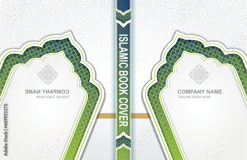Arabic Islamic Style Book Cover Design with Arabic Pattern and Ornaments

