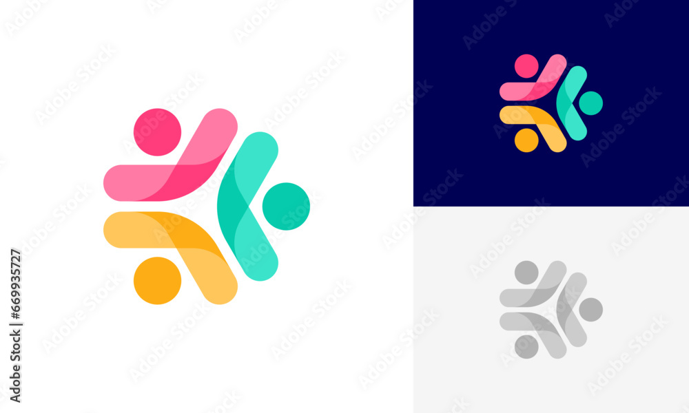 Community people, Social community, Human family logo abstract design vector Community people, Social community, Human family logo abstract design vector