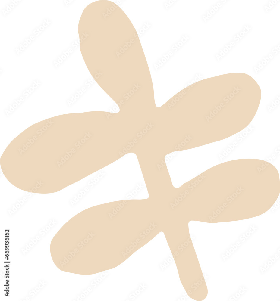 Obraz premium Abstract Leaf Doodle