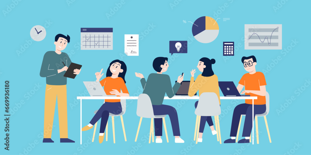business meeting with graphs and charts business meeting with graphs and charts