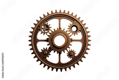 High-Quality Gear Wheel Component Isolated on Transparent Background