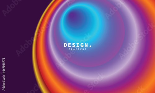 Colorful radial gradient background. Sphere color gradation backdrop. Smooth rounded color combination. Suitable for poster, banner, presentation, or landing page.