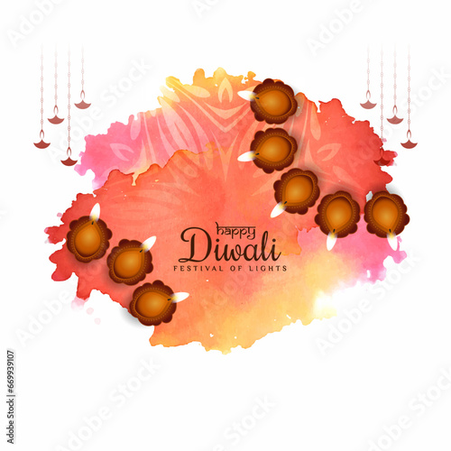 Beautiful Happy Diwali Indian festival cultural background design