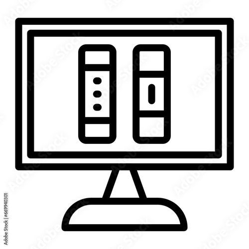 Digital Library Icon Design 