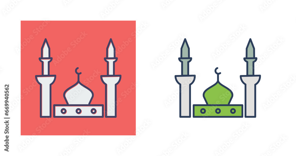 Prophet's Mosque Vector Icon