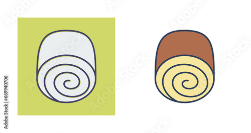 Swiss roll Vector Icon