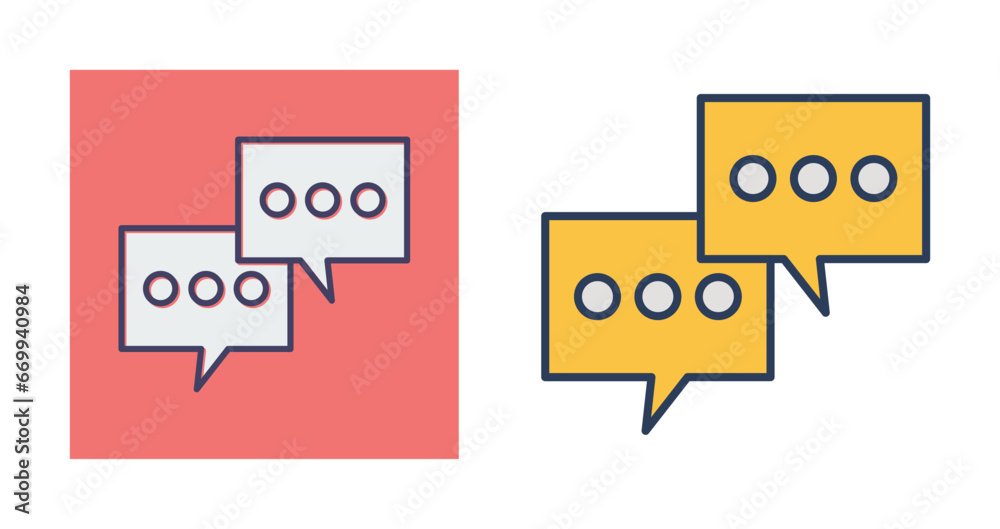 Double Message Bubble Vector Icon Double Message Bubble Vector Icon