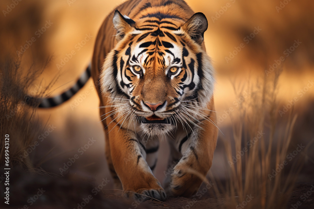 Tiger is an animal. Portrait of a tiger