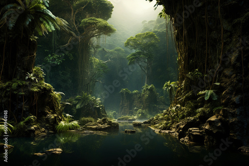 Beautiful landscape in the jungle. © pavlofox