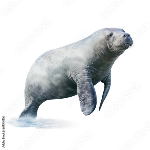 Stellers Sea Cow  on transparent background.